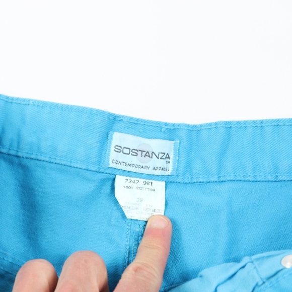 90s Streetwear Mens 36 Cutoff Denim Shorts Blue - Picture 4 of 6